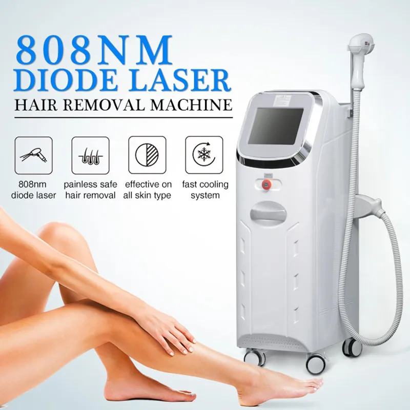 Máquina de depilación láser de diodo profesional de 3 longitudes de onda de 808 nm Tratamiento permanente no invasivo Depiladora láser Salón Equipo de belleza