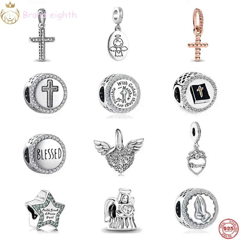 Pour pandora charms perles en argent sterling New Europe Pendant Dangle Angel Bead