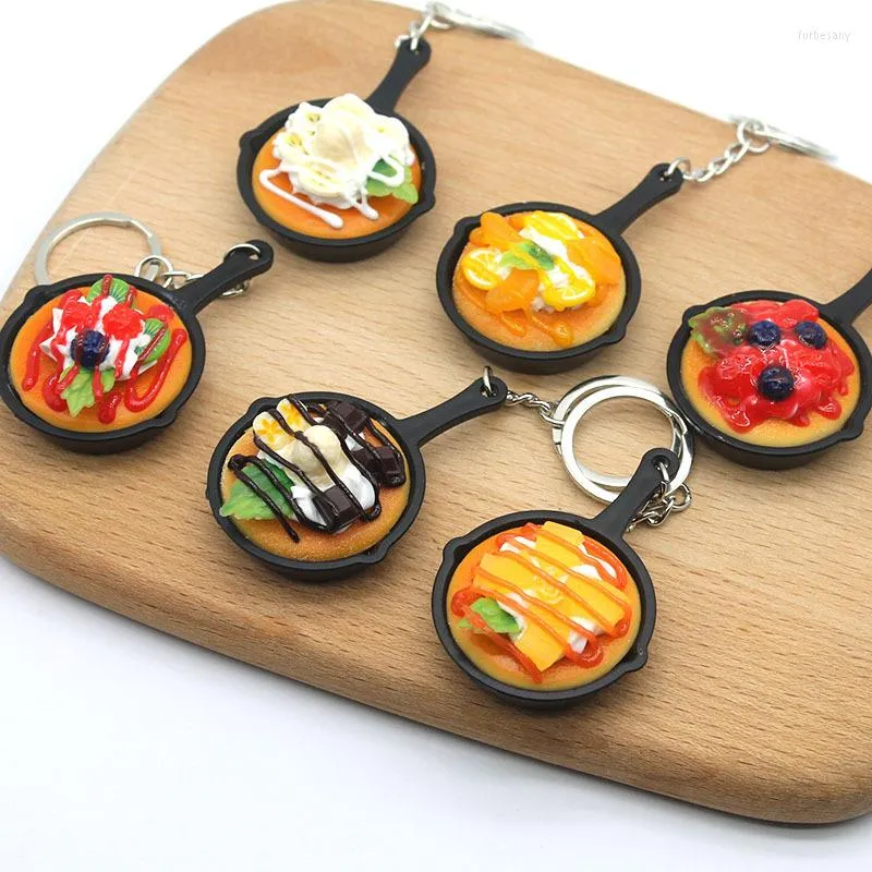 Porte-clés Mini Poêle À Frire Muffin Porte-clés Pendentif Simulation Alimentaire Modèle Confiture Gâteau Étudiant Couple Homme De Femme Créatif Porte-clés Cadeau