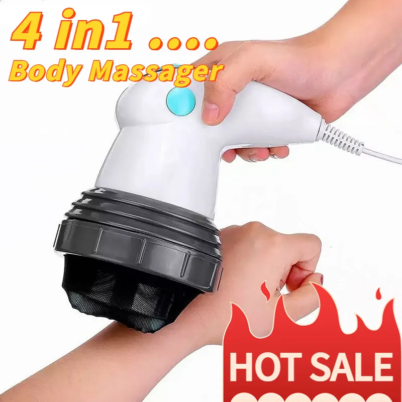 Outros Itens de Massagem Massageador Anti-Celulítico 4 Em 1 Elétrico Infravermelho Adelgaçante Músculo Relaxante Rolo Massageador 3D Perda de Peso Rolo Removedor de Gordura 230608