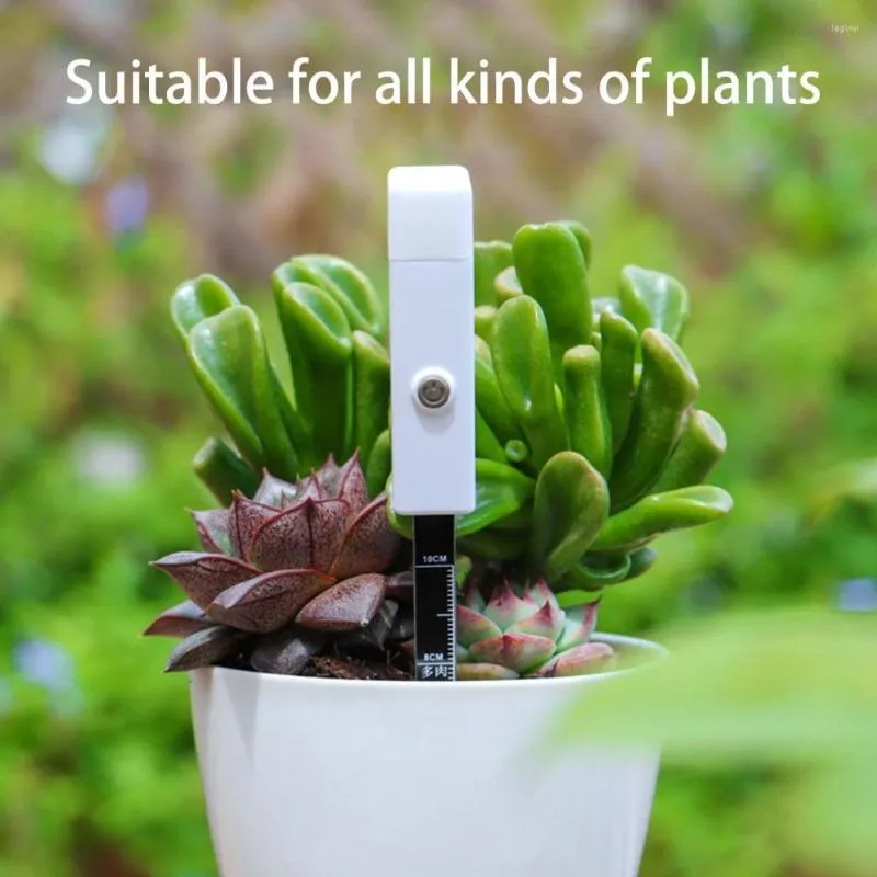 Equipamentos de rega Vasos de plantas práticos de plástico Sensor de umidade do solo portátil com luz intermitente para ambientes externos