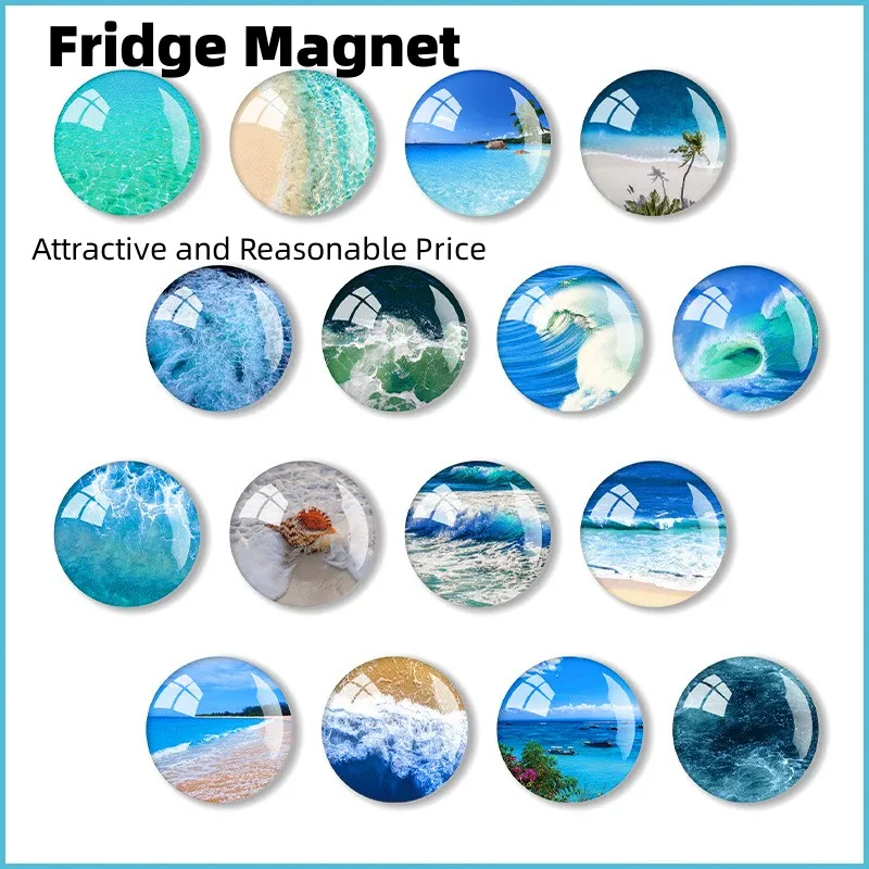 Magnetiska klistermärke Glas Kylskåp Magneter Message Board Sticker Round Kylskåp Magnet Whiteboard Decoration