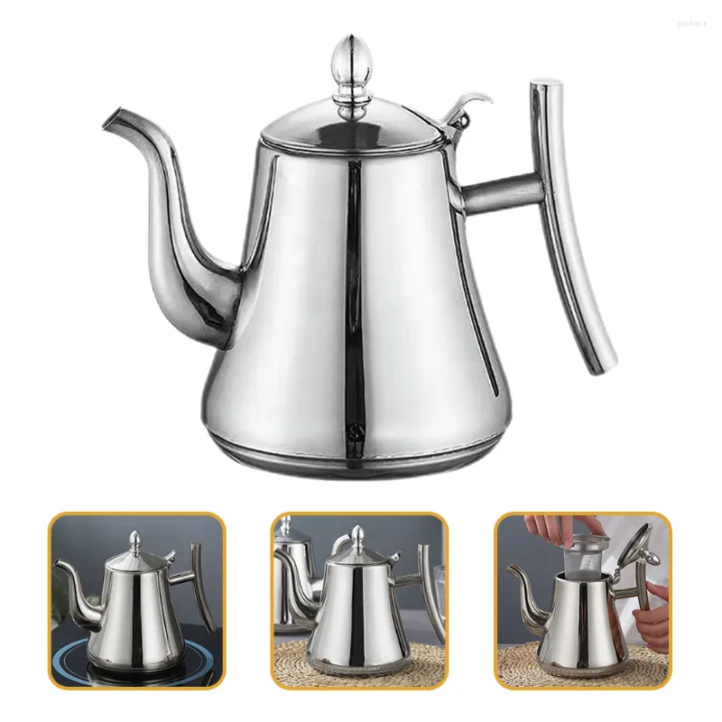Dinnerware Sets Stainless Steel Teapot Coffee Camping Waterpot Infusers Loose Leaf Cold Stovetop Pots Strainer Kettle Steeper