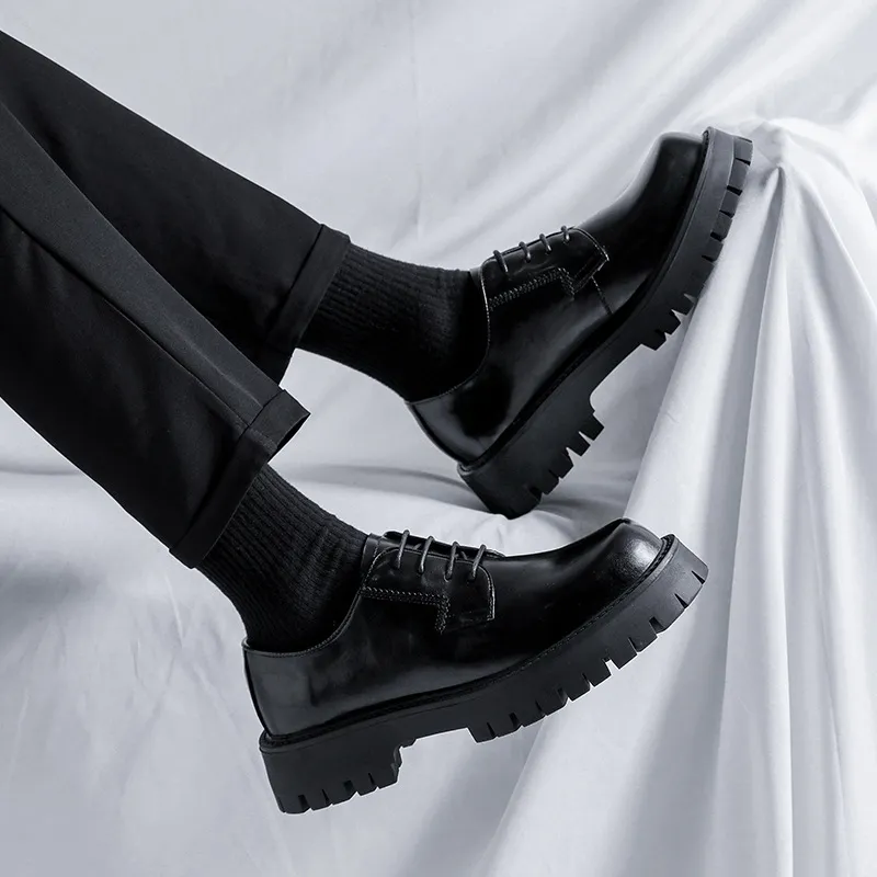 韓国人気中 ★REV★ NERI LEATHER SHOES DHgate.com:Mens Harajuku Style Leather Shoes - Korean