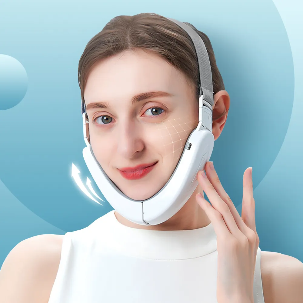 Ansiktsvårdsanordningar EMS Microcurrent Lift Machine Bandage Massager Slimming Double Chin V Line Belt Anti Wrincles Drawing Skin 230608
