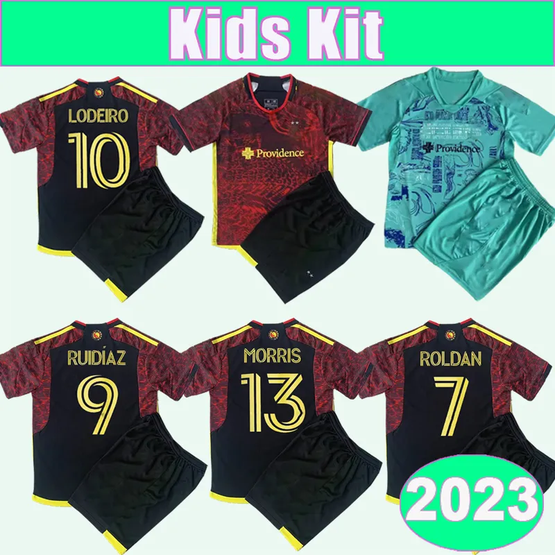 2023 Seattle Sounders FC KIT KIT SOCCER Jerseys Roldan Ruidiaz Lodeiro Montero Morris Away Special Edition Suit Suit Football koszule