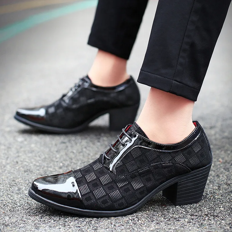 Zapatos hombre tacon alto hot sale