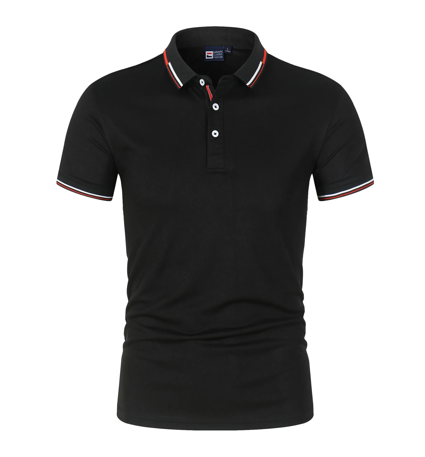 Summer Męski Jersey Bawełniany stały kolor Business Polo Shirt Fash