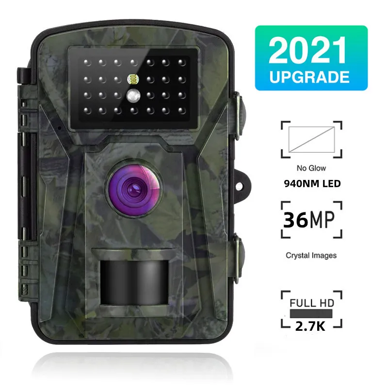 Охотничьи камеры на открытом воздухе Hunting Trail Camera 36MP 2.7K Detector HD Detctor HD Инфракрасный мониторинг инфракрасный кулачок ночное видение PO Trap 230608