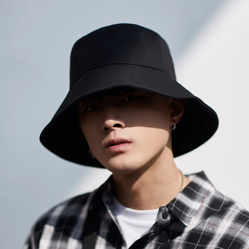 Small Head Black Fishing Bucket Hat With Wide Brim For Women And Men Cotton Bucket  Hat In Various Sizes 5456cm, 5658cm, 5559cm 5860cm Or 6063cm From Heng03,  $9.4