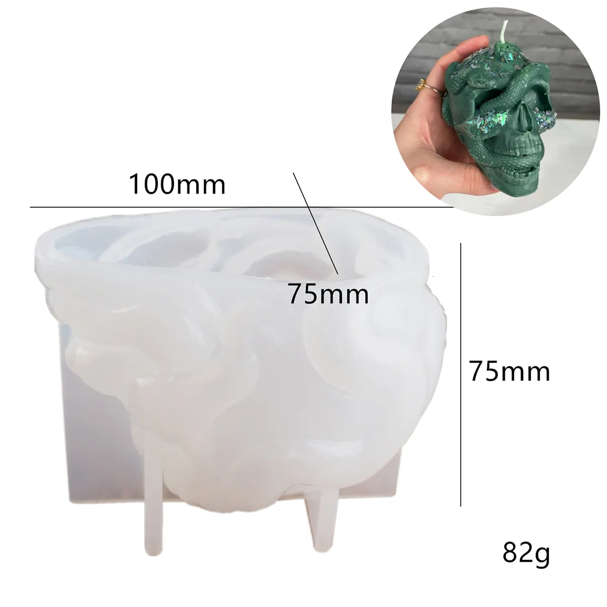 Juome Lot De 2 Moules En Silicone 3D En Forme De Fantôme D'Halloween Pour La Fabrication De Bougies, Moules En Résine Fantôme Pour Décoration D' Halloween, Bougies D'aromathérapie, Savon, Cire, Plâtre