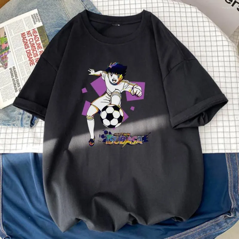 Męskie koszulki Kapitan Tsubasa Printing Man Shirt Sport Crewneck Tshirt Style wysokiej jakości koszulki moda wygodna męska krótkie rękaw