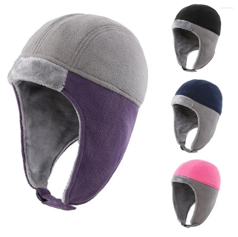 Berets Connectyle Kleinkind Jungen Mädchen Kinder Kinder Winter warmer Hut Fleece gefüttertes Ohrklappenschnee Ski