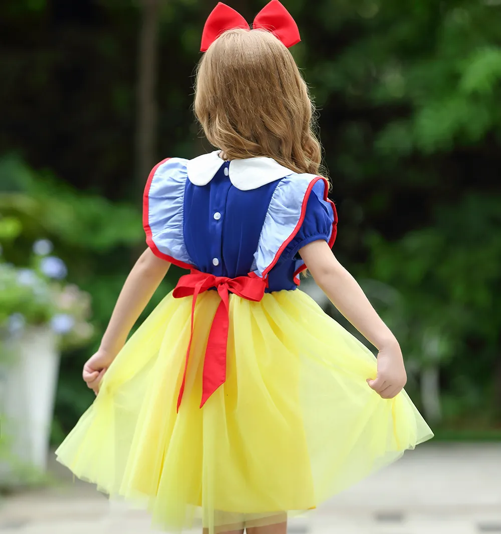 Tulle Robe Minnie Enfant Fille Deguisement Robe de Princesse Rouge Jupe à  Pois Bébé Fille avec Bandeau Carnaval Cosplay Costu