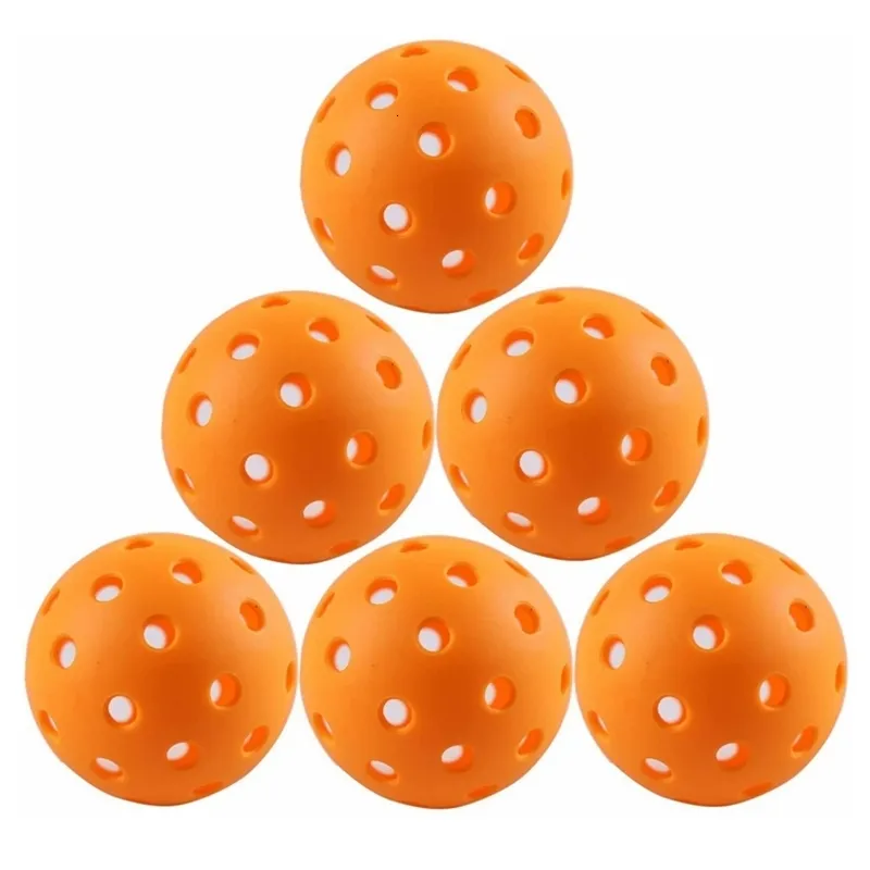 Raquettes de tennis 6pcs Pack Balles de Pickleball Extérieures Durables 40 Trous Formation HighVis Optic USAPA Standard Pickle Ball 230608