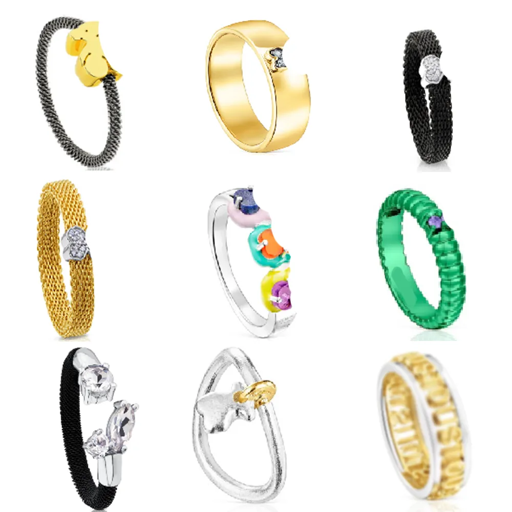 2023 nouveau laiton Touss espagnol mignon ours anneaux anneau pour femmes exquis Chic et luxe bijoux spectacle livraison gratuite boîte-cadeau