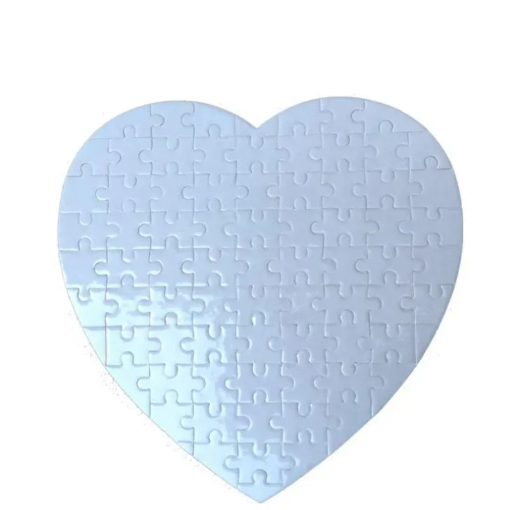 Regalo Blank Puzzle a forma di cuore 75 pezzi Sublimazione Blanks Pearl Jigsaw Puzzle fai da te Matrimonio Compleanno San Valentino