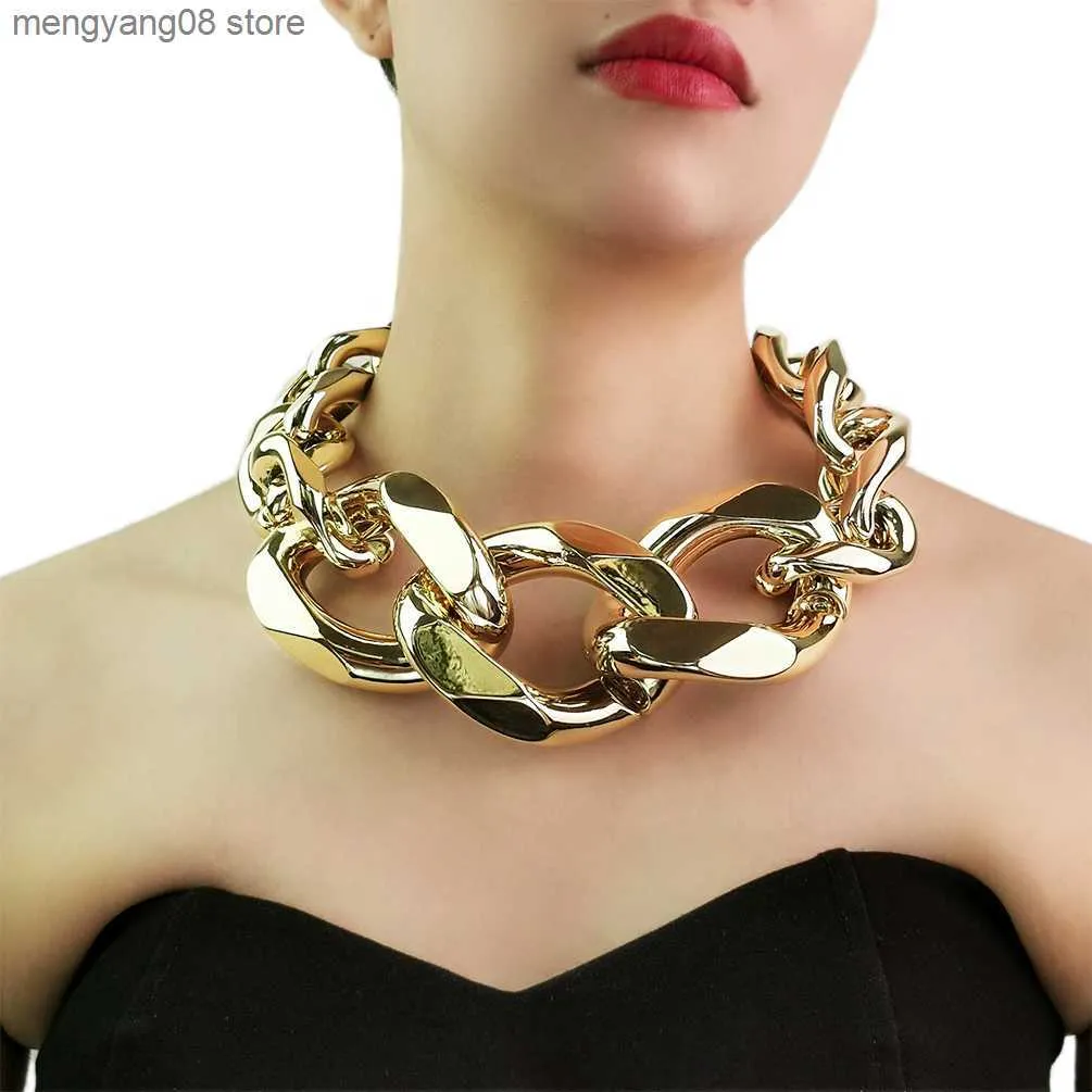 2023 Punk Oversized Chunky Pendant Necklace For Women Hip 2023 Punk Oversized Chunky Pendant Necklace For Women Hip