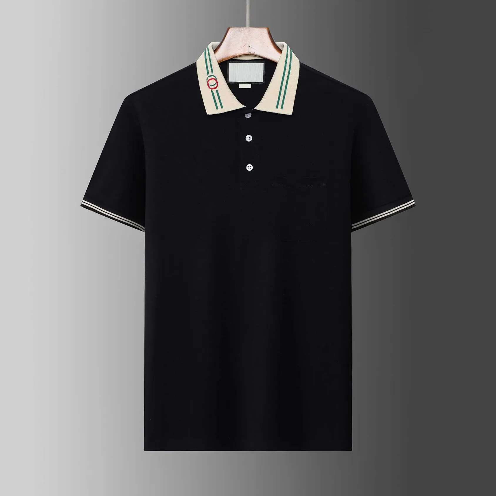 Italien Männer Polo Shirts Schlange Biene Stickerei Mode Casual High Street Kleidung Herren Hemd T-shirts Tops M-XXXL