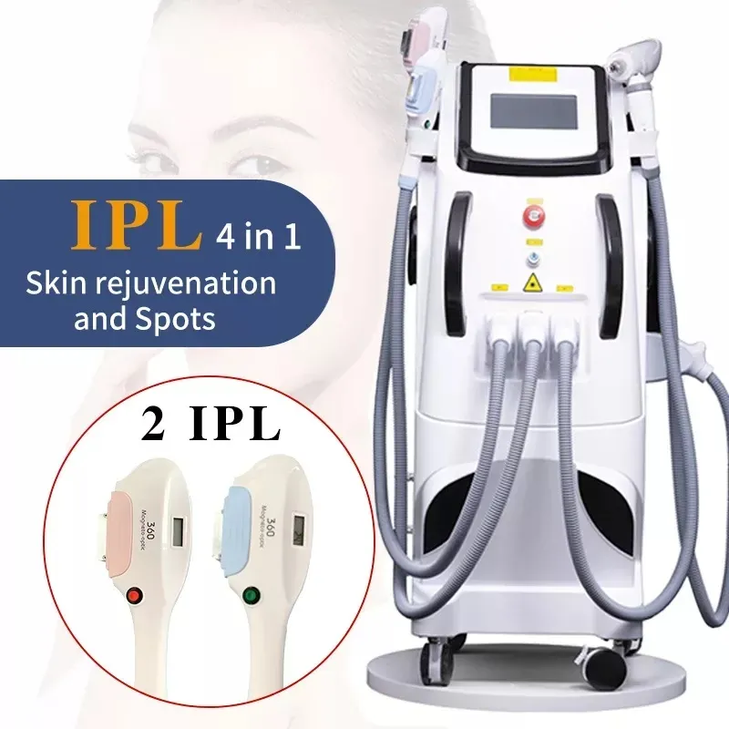 4 em 1 profissional 360 magneto máquina de remoção de pêlos rejuvenescimento da pele remoção de tatuagem ipl opt equipamento de beleza