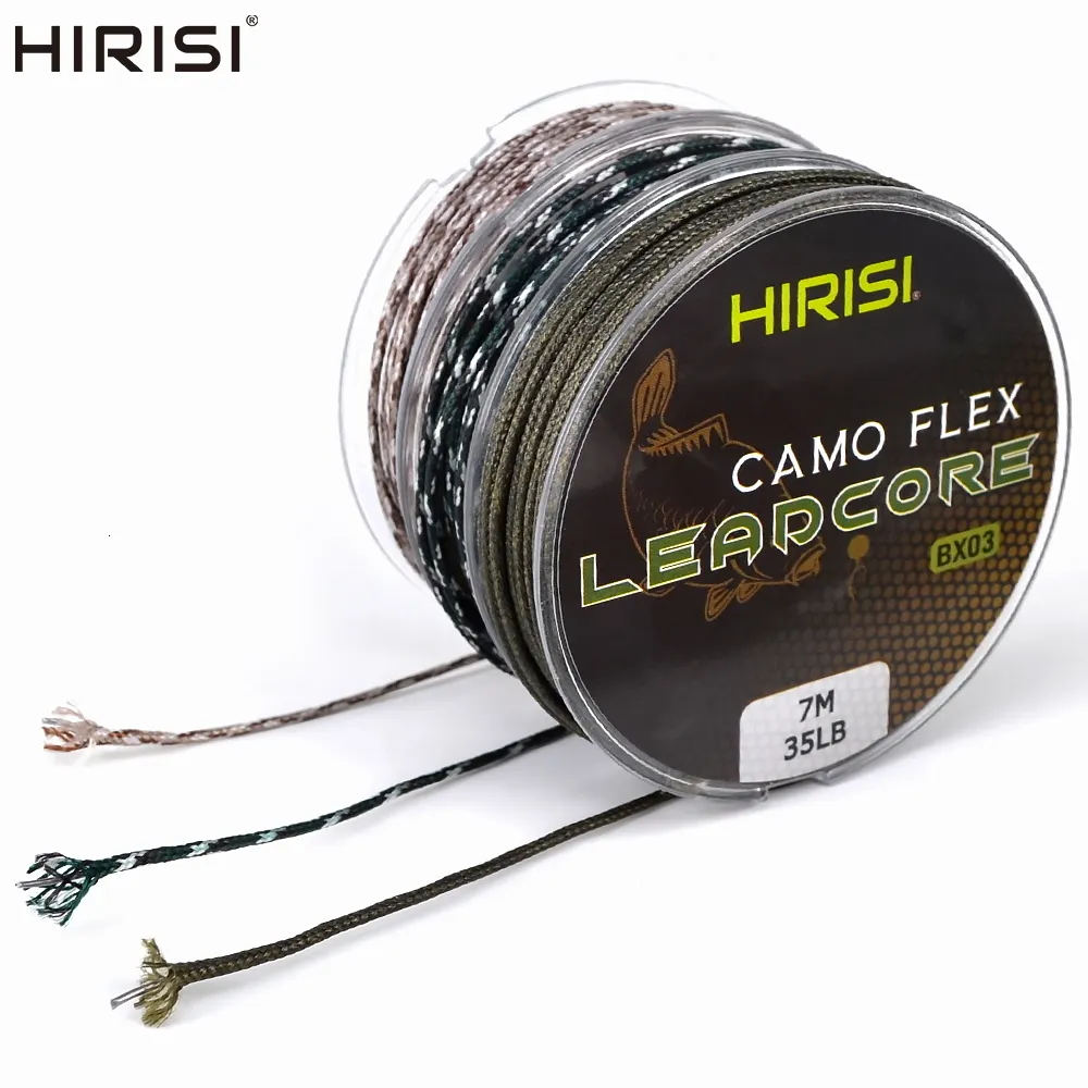 Braid Line 1pcs 35LB 7M Leadcore Carp Fishing Tackle Line Make Carp Hair Rigs 3 Color Braided Lead Line 230608