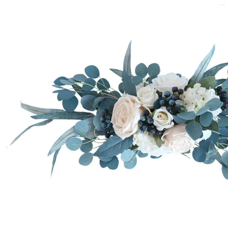装飾的な花素朴な人工結婚式のアーチシルクフラワーフローラルスワッグDIY背景式典レセプションパーティーの装飾
