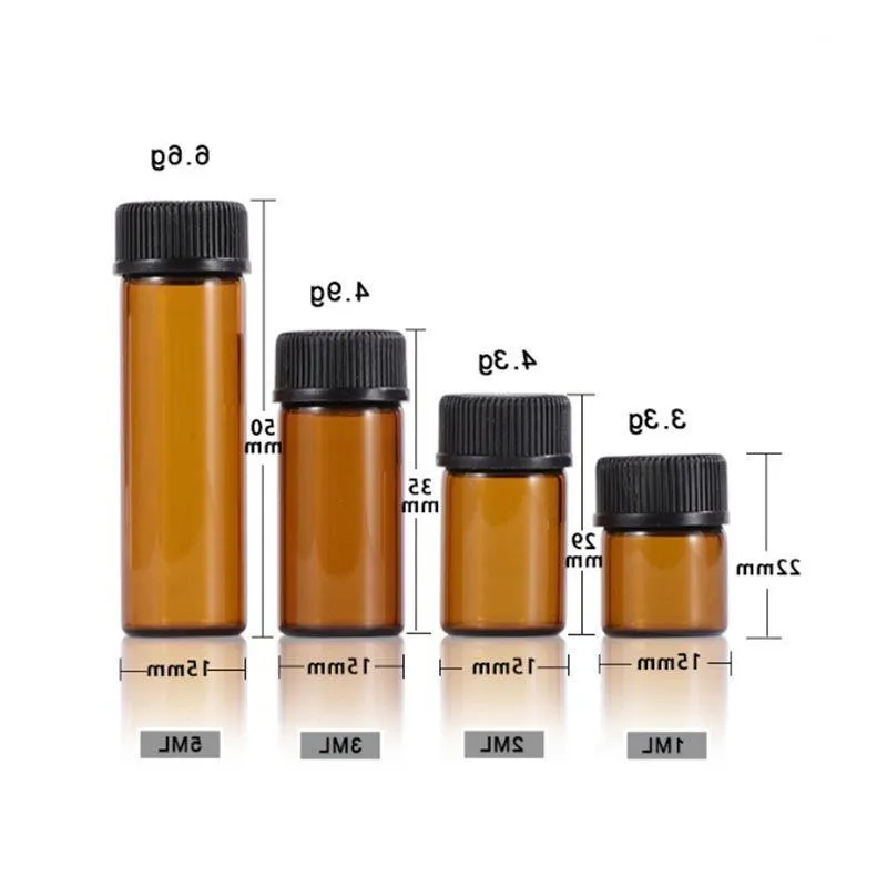 Örnek Essence seyahat şişeleri 1ml 2ml 3ml 5ml kahverengi kozmetik ambalaj mini purmv
