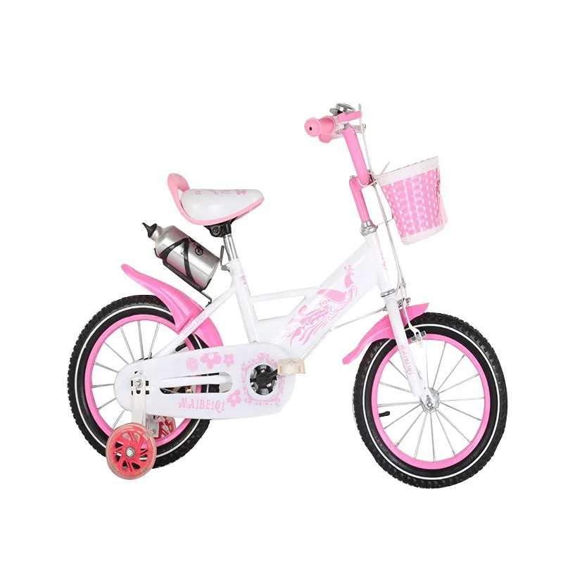 2023 Yeni Kadın Pembe Çocuk Bisikleti 12-14-16-18 inç yüksekliğinde ve düşük dereceli bebek arabası Binicilik Oyuncak Çocuk Bisikleti