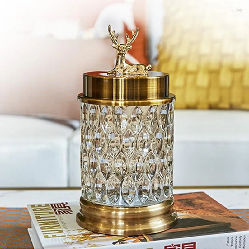 Бутылки для хранения европейские стеклянные банки с крышкой золотой лось декоративные конфеты