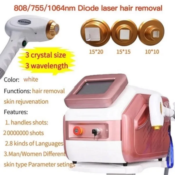 Epilatore 808mn Dispositivi portatili per la depilazione con laser a diodi I peli permanenti rimuovono l'attrezzatura Uso Donna uomo