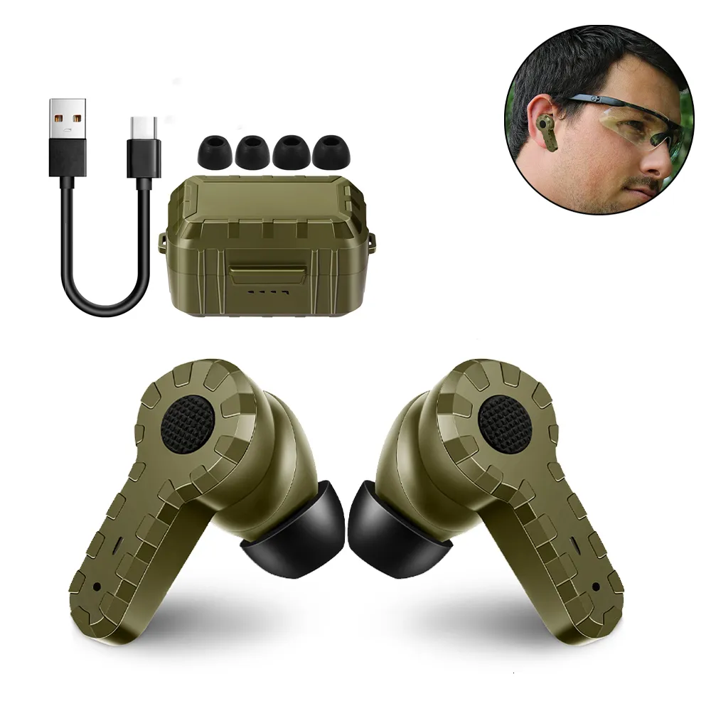 Taktiska hörlurar Earppuls Electronic Hearing Protection Shooting Earmuff Ear Protect Buller Reduction Active Hunting Headphone 230608