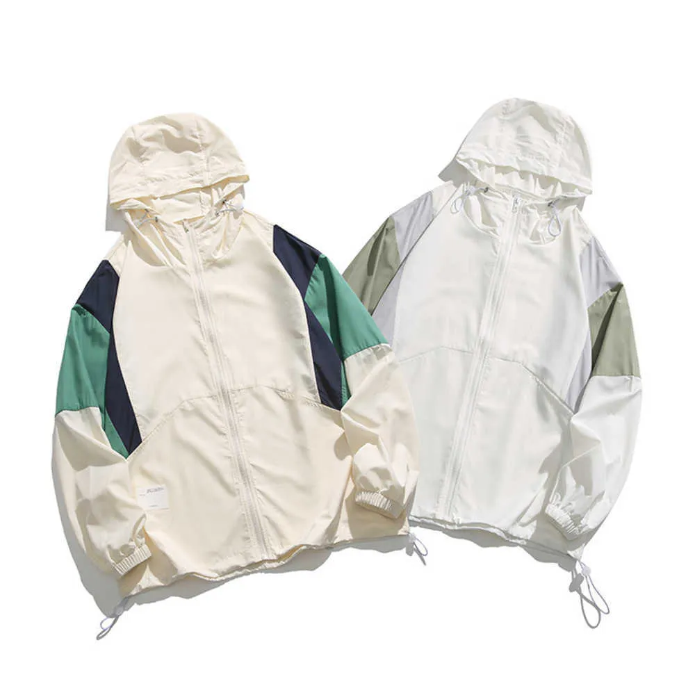 Color Men's Summer Ice Thind Jacket UPF50+устойчивый к ультрафиолетовому солнцезащитному костюме для пар Jacke