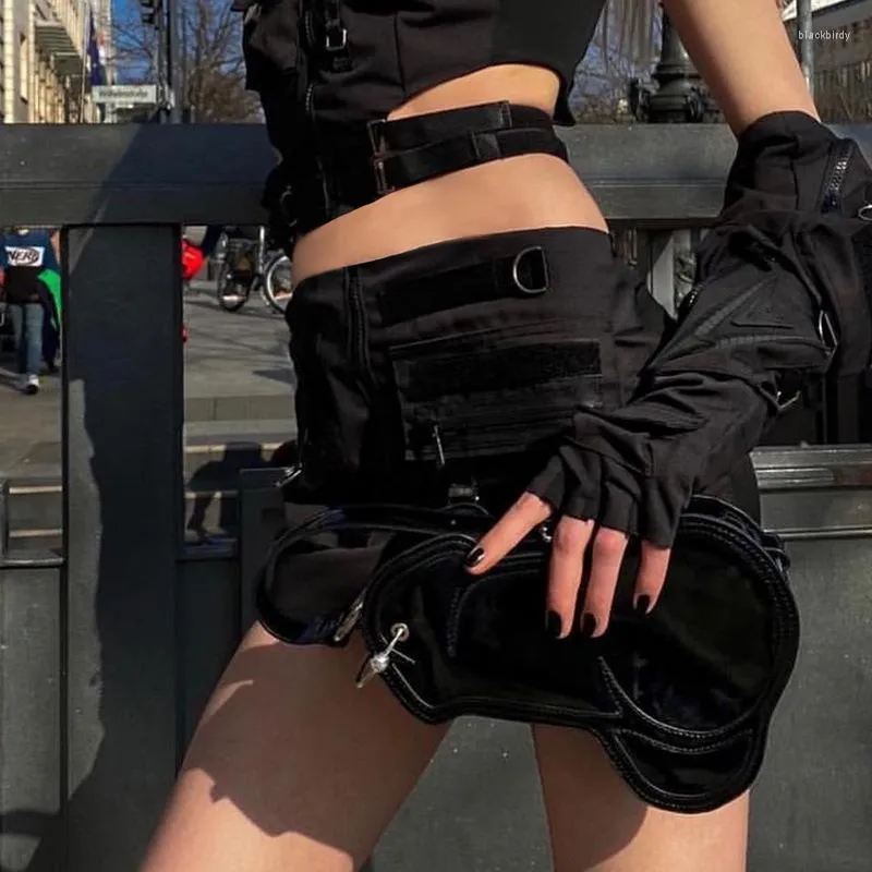 スカートゴスダークテックウェアファッションパンクカーゴサイバー  