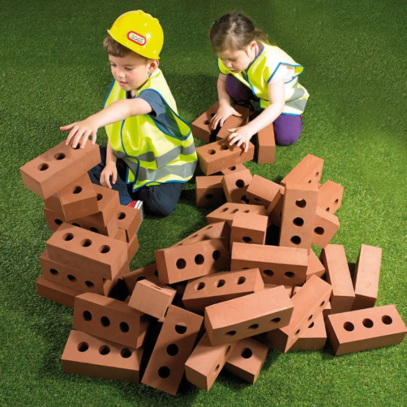 Building Bricks Large Foam Play Bricks 50 Pack Large EVA Foam Building  Blocks For Kids Playground