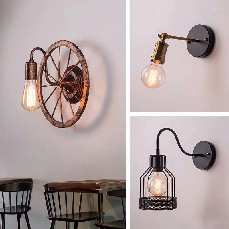 Wandlamp Vintage Industrieel Licht Restaurant Bar Cafe Warm Smeedijzer Ambient Creatief Design Binnenverlichting Deco