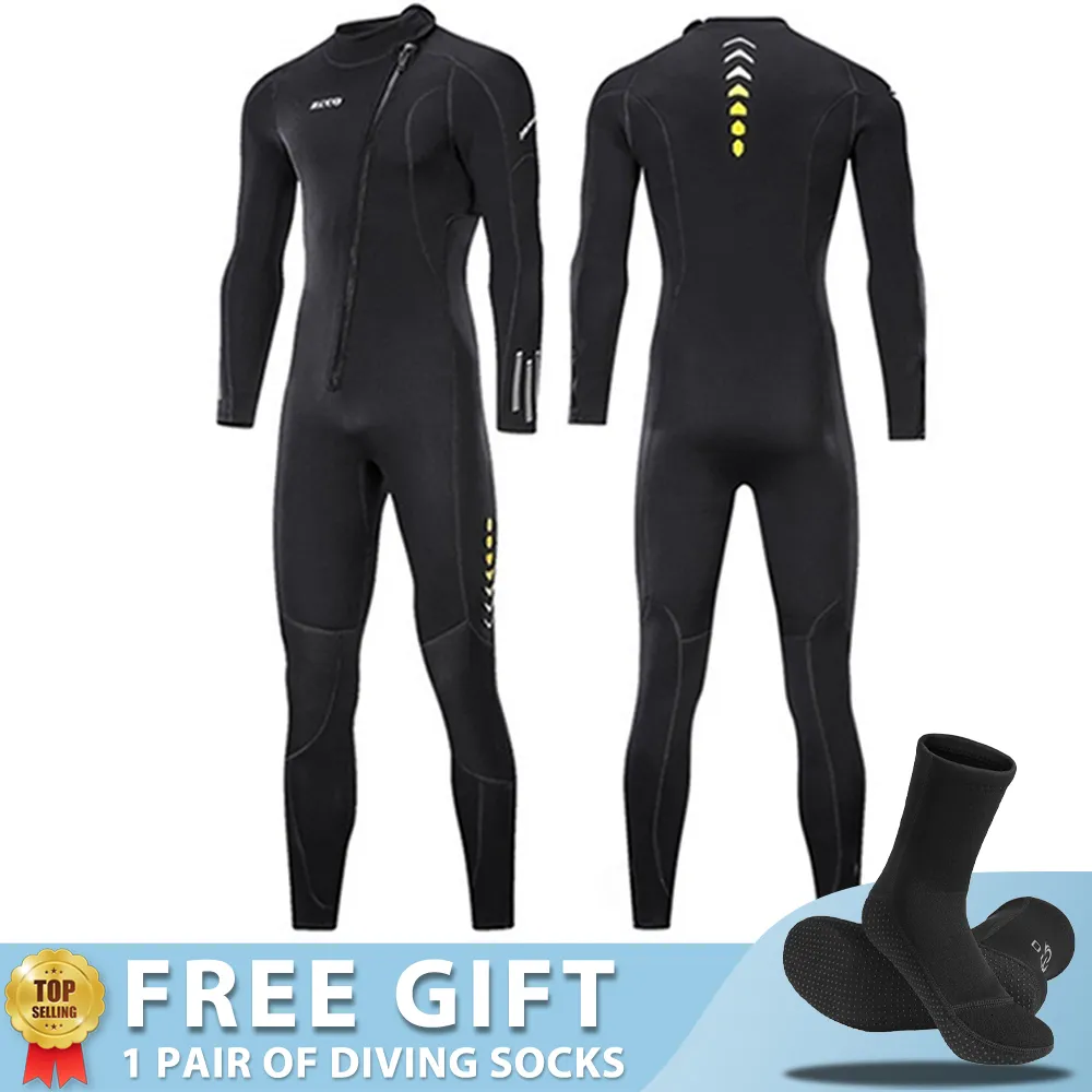 Wetsuits Drysuits 3MM Neoprene Wetsuit Men Surf Scuba Diving Suit Equipment Underwater Fishing Spearfishing Kitesurf Swimwear Wet Suit Equipment 230608