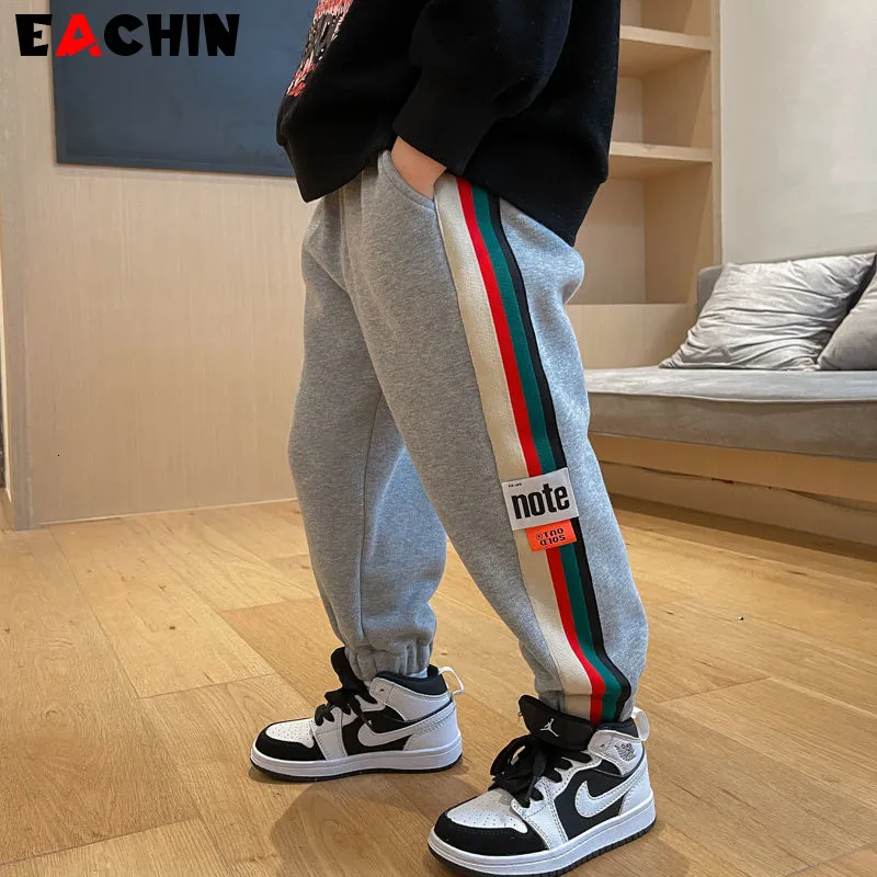 Shorts EACHIN Boys Pants Fashion Striped Trend Sport Casual Spring Fall Teenage Cotton Sweatpants Boy Harem Kids Bottoms 230608