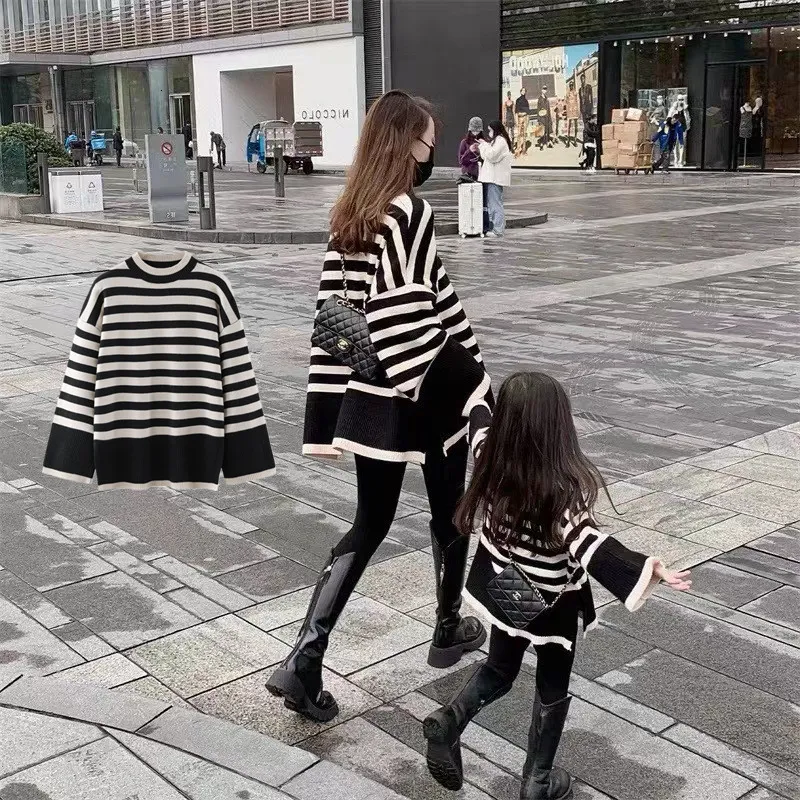 Trajes a juego para la familia Suéter para madre e hija Ropa de mujer de invierno 2023 Tops de punto para padres e hijos Jersey de punto para mamá y bebé 230608