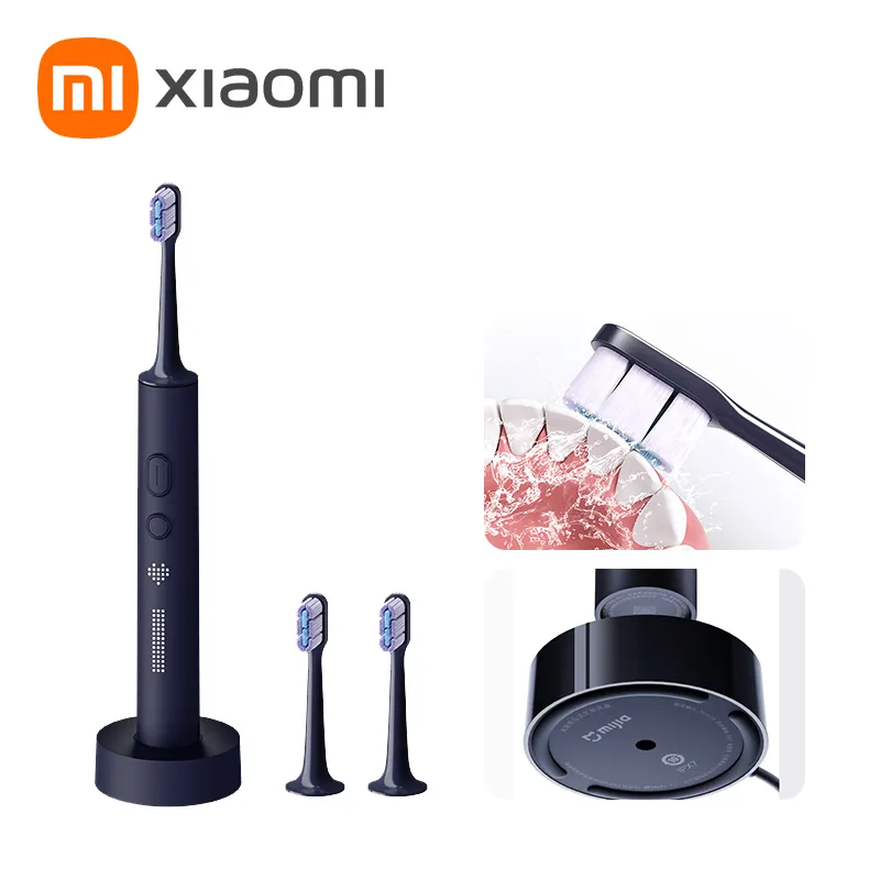 XIAOMI MIJIA Spazzolino elettrico sonico T700 Sbiancamento portatile dei denti Vibrazione ultrasonica Spazzola per la pulizia orale Smart APP LED