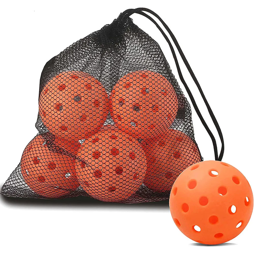 Tennisrackets 6 Pack Pickleball Ballen 40 Gaten Pickleballs voor Outdoor Indoor Sport Pickle Ball Set Duurzame Cricket Kit Nettas 230608