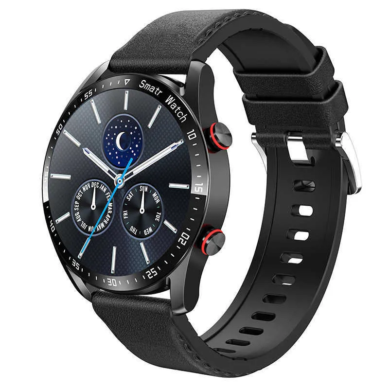 HW20 ECG + PPG waterdicht Bluetooth-oproep smart watch zakelijk horloge met roestvrijstalen band