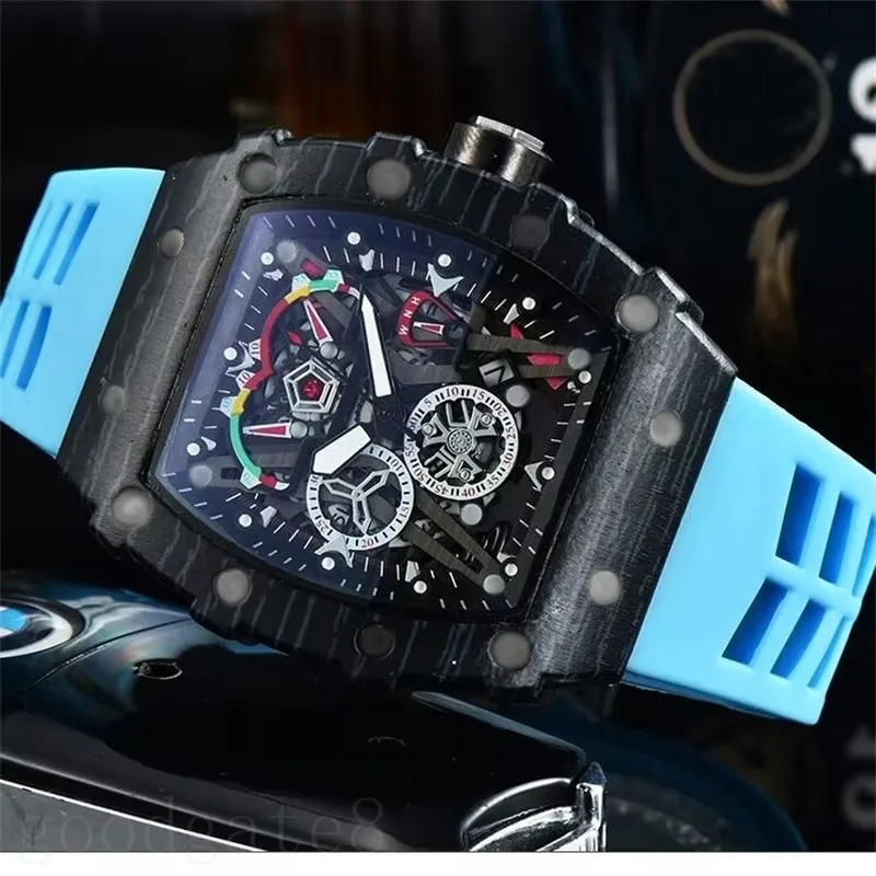 Modeontwerper horloge voor mannen skeleton dameshorloges high-end perfecte originaliteit reloj vrije tijd veelkleurige siliconen band luxe horloge zakelijke stijl xb11 C23