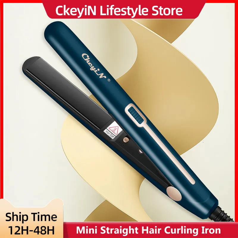 Hair Straighteners CkeyiN Portable Constant Temperature Hair Straightener Hair Curler Professional Hair Styling Tools Mini Straight Hair Iron 230609