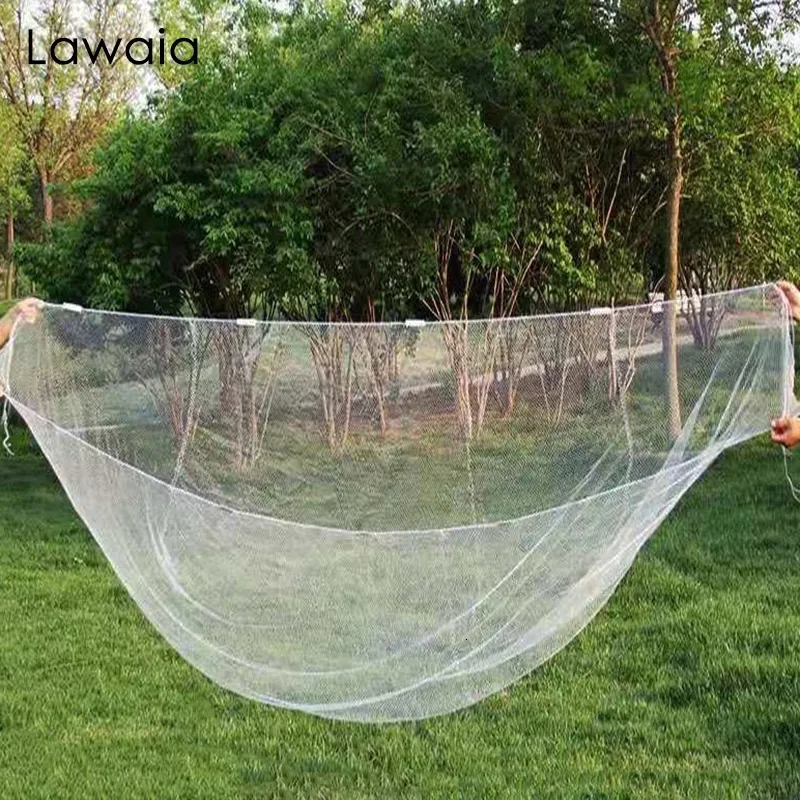 Fishing Accessories Lawaia White Nylon Line Net Braided Fish Hand Carry Bamboo Poles Catch Network for River and Pond 230608