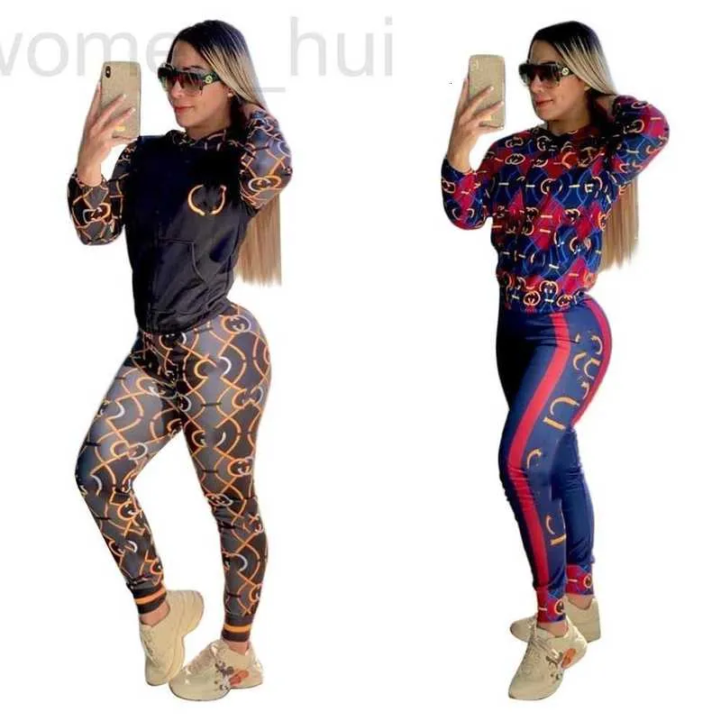 Survêtements pour femmes designer Designer Marque Femmes Jogging Suit 2 pièces ensembles imprimer capuche veste pantalon Lady Outfits Manches Longues Survêtements sportswear casual automne hiver