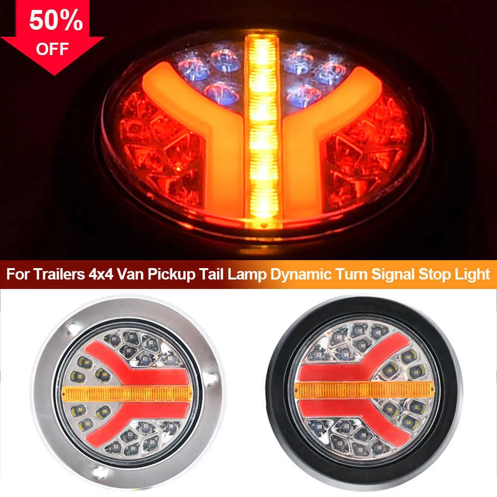 4 LED Taillights For Trucks And Trailers Dynamic Turn Signal And Stop
