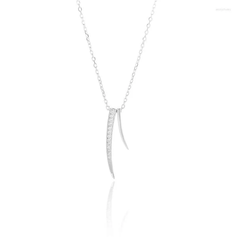 Chains Sterling Silver 925 Swallowtail Necklace Crescent Moon Jewelry Necklaces Women