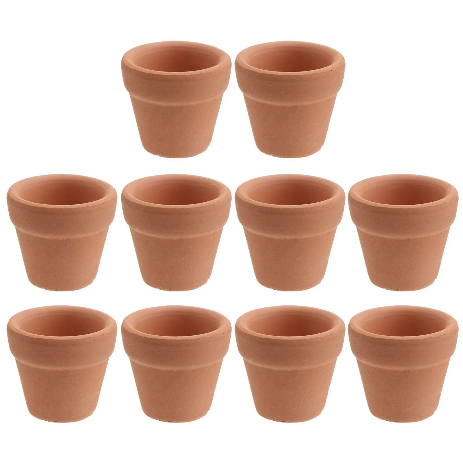 Planters Pots 10Pcs Mini Terracotta Pot Clay Ceramic Y Planter Cactus Flower Succent Nursery Great For Plants Crafts Favor Drop De Dhe0J