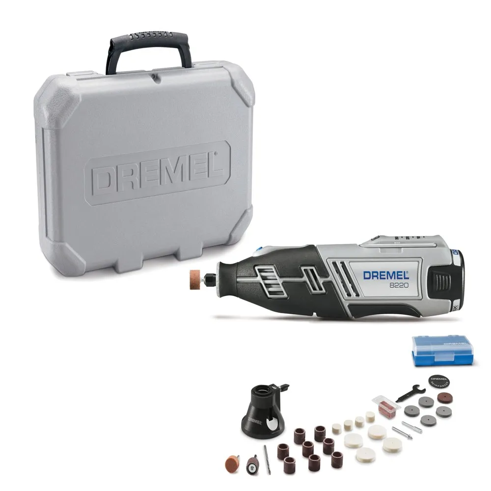 Dremel 8220 1 28 12V Max Lithium Ion Rotary Tool Kit With 1 5 Ah