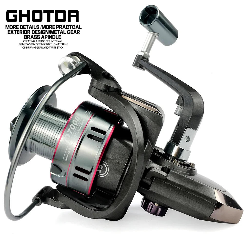 Baitcasting Reels GDA Fishing Reel Spinning 1000-7000 Series Metal Spool Spinning Wheel pour la pêche en mer Pêche à la carpe 230608